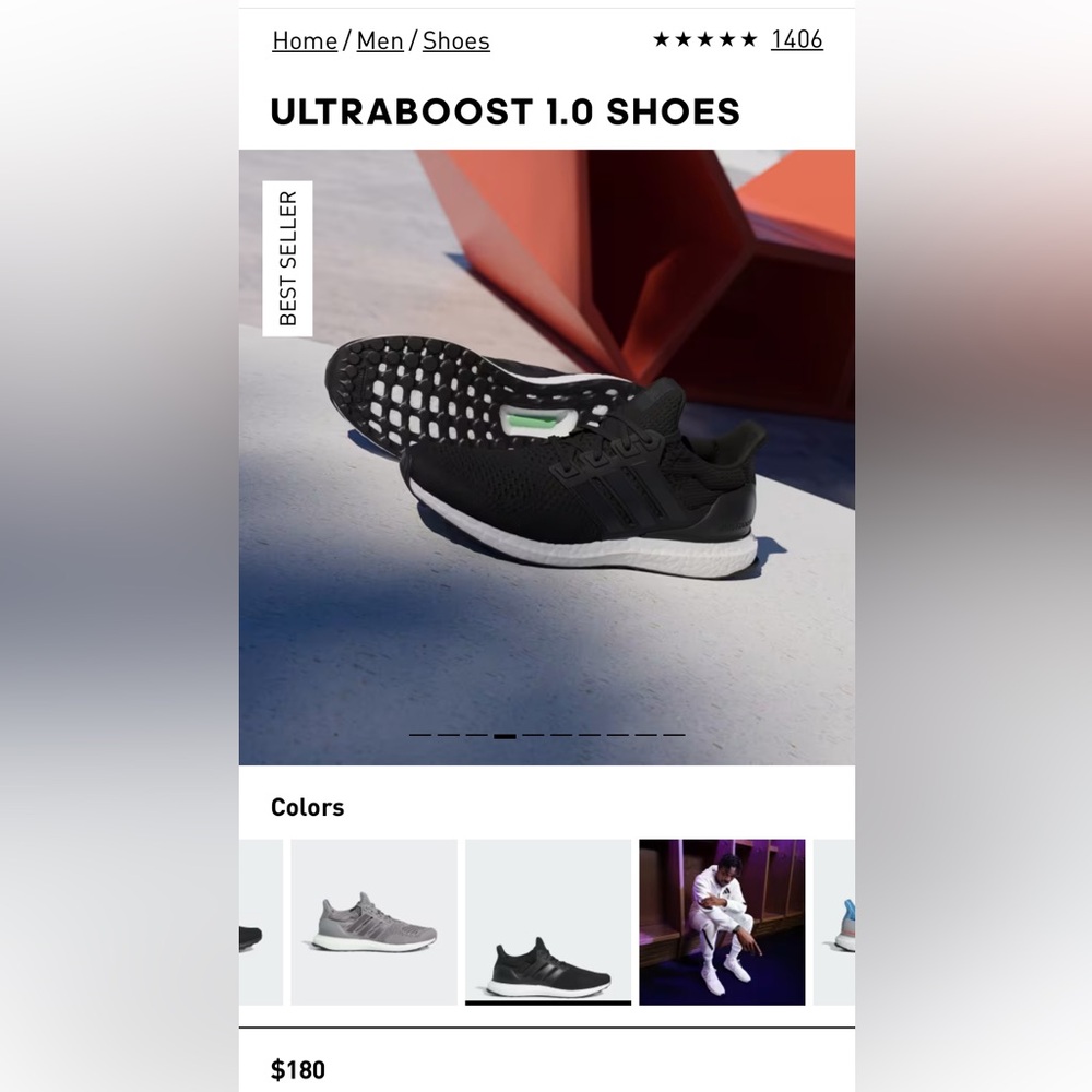 Adidas Ultra Boost 1.0 black with white size 9W/ 7.5M